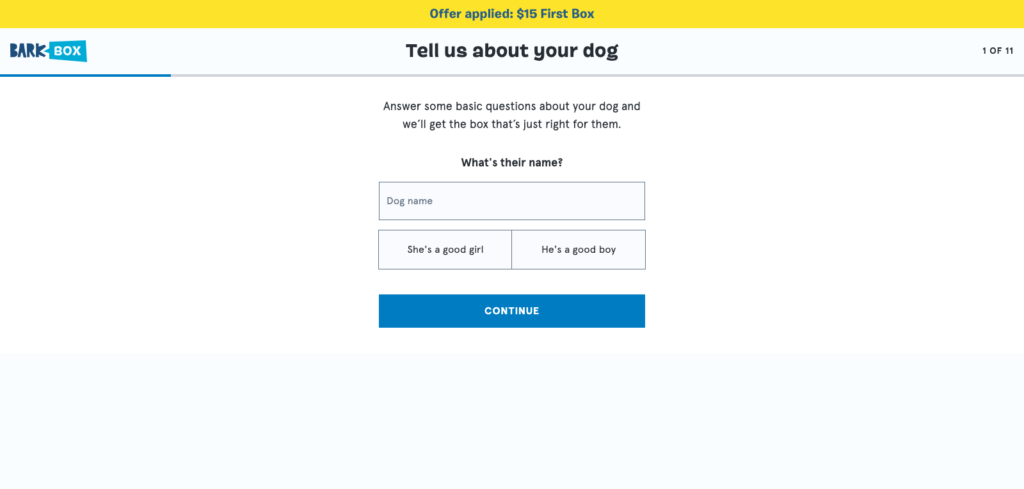 Barkbox Form