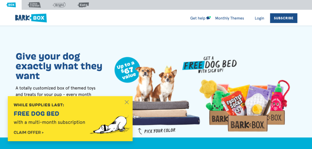 Barkbox Slide-In Popup