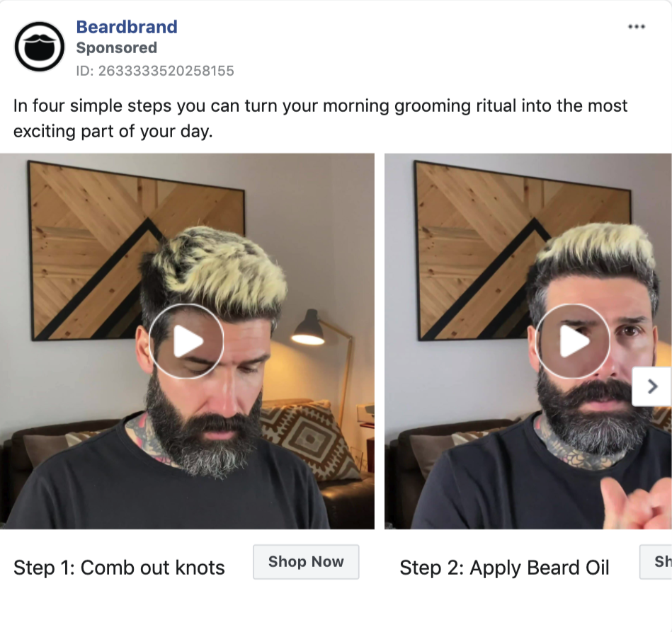 Beardbrand Facebook Ad