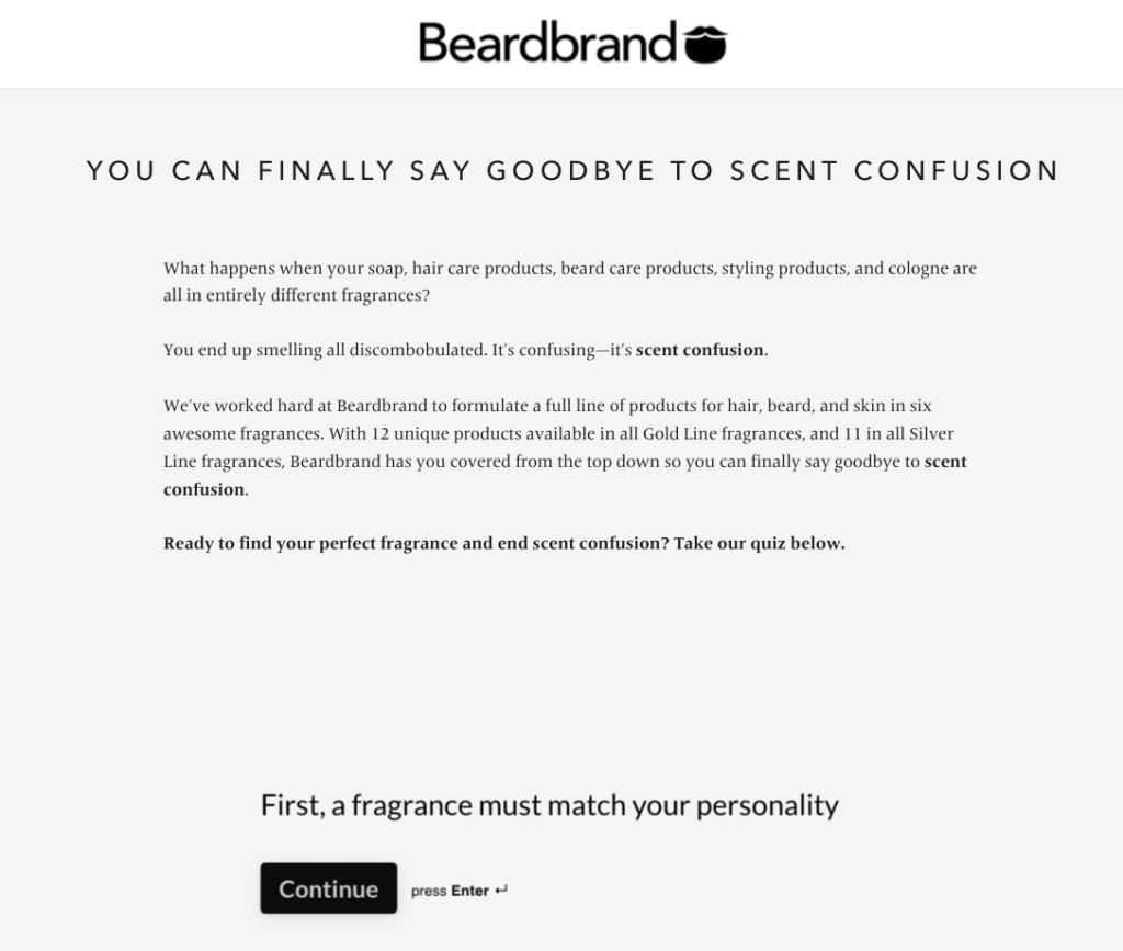 Beardbrand Find Your Fragrance Quiz