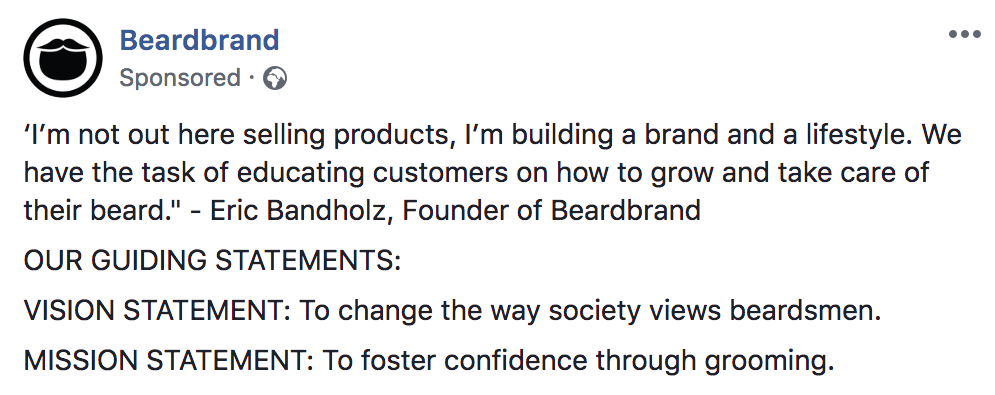 Beardbrand Guiding Statements
