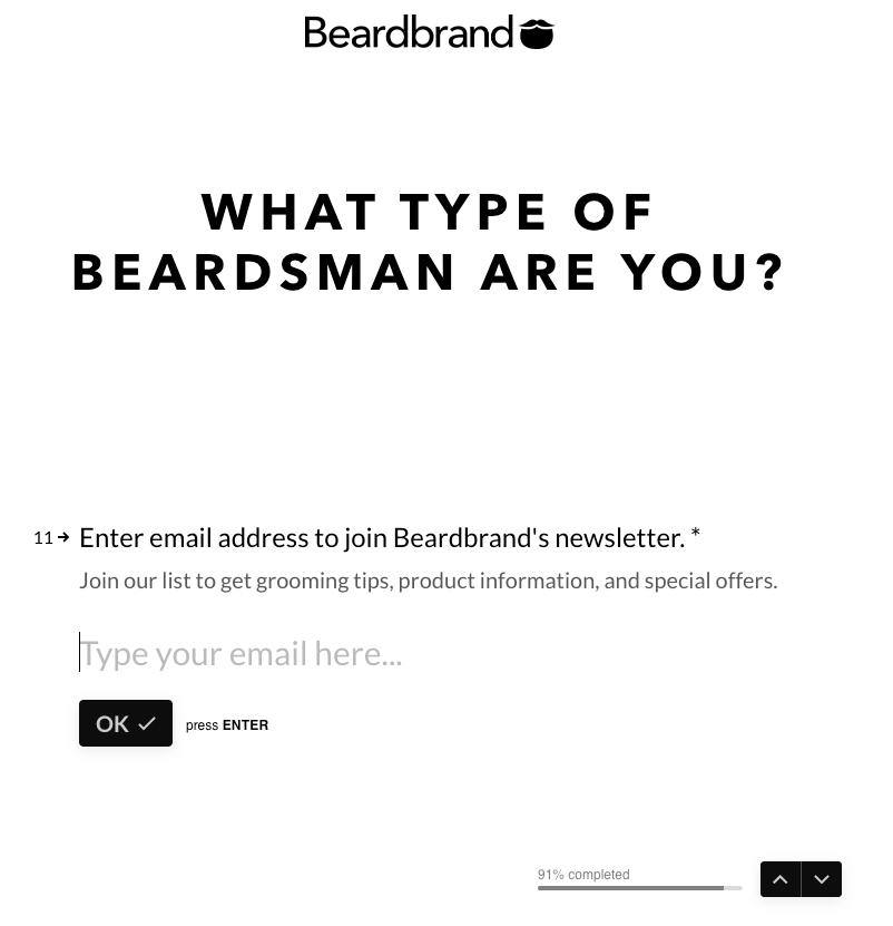 Beardbrand Lead Generation Quiz 3