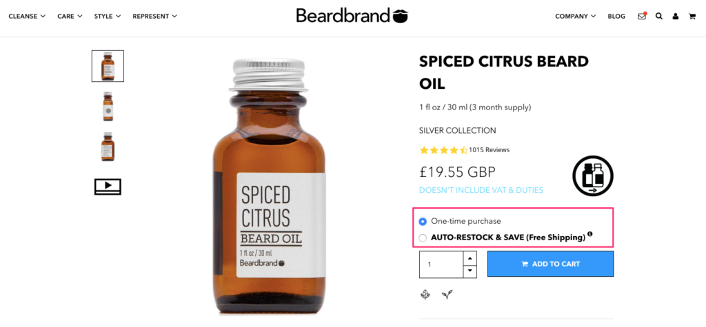 Beardbrand Product Page