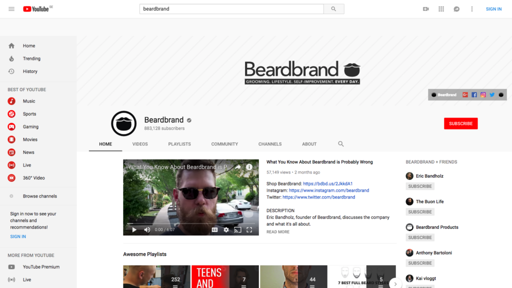 Beardbrand_s YouTube Channel