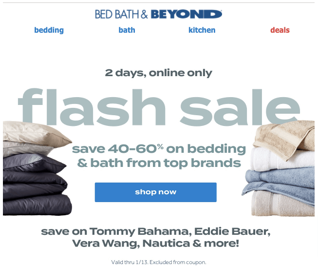 Bed Bath _ Beyond 2-Days Flash Sale Email