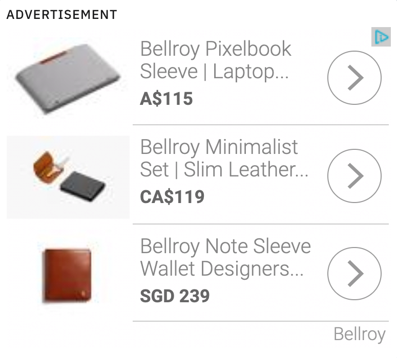 Bellroy Google Display Ad 2