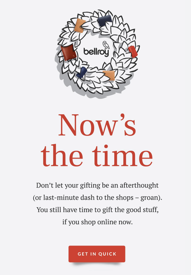 Bellroy Holiday Email