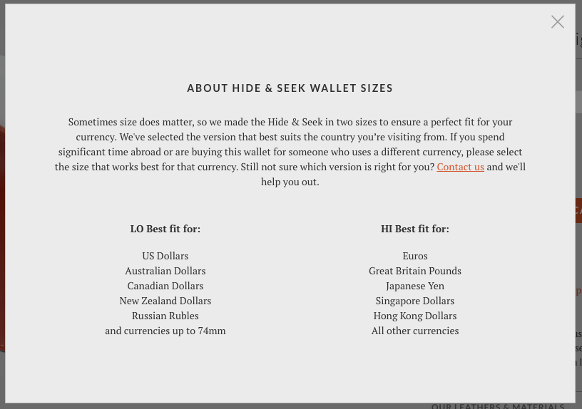 Bellroy Wallet Sizes