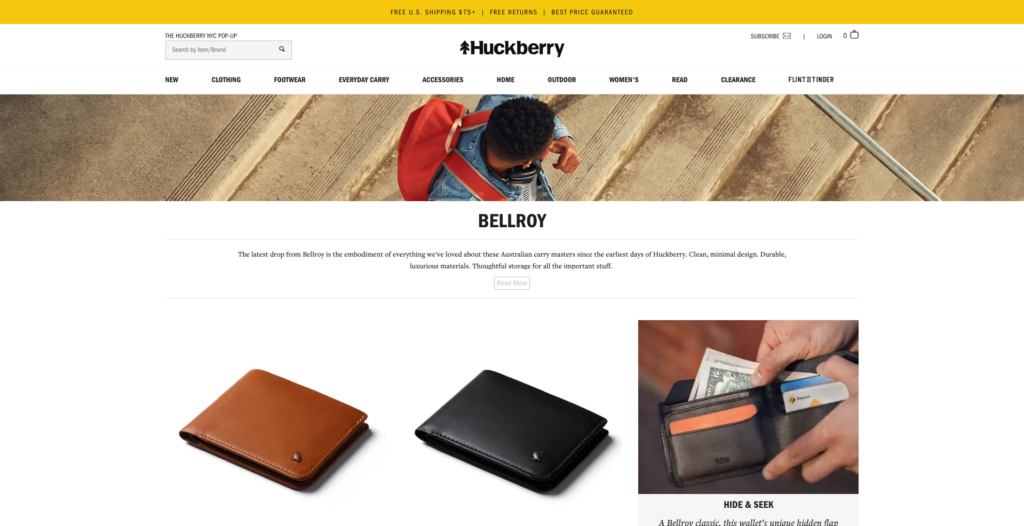 Bellroy on Huckberry