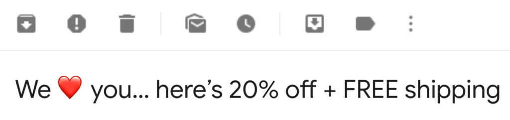 Benefit Subject Line