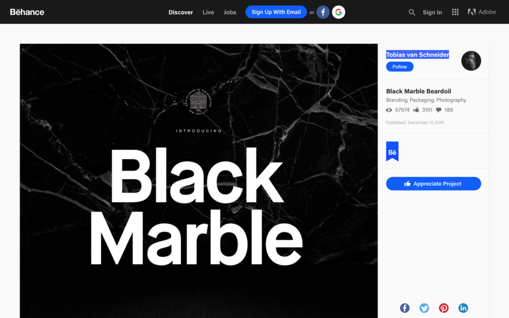 Black Marble on Behance