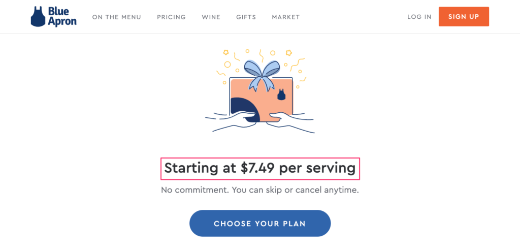 Blue Apron Price Per Serving