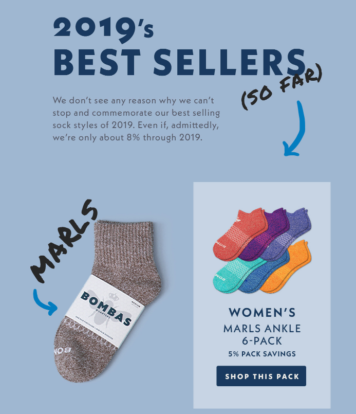Bombas Bestsellers Email