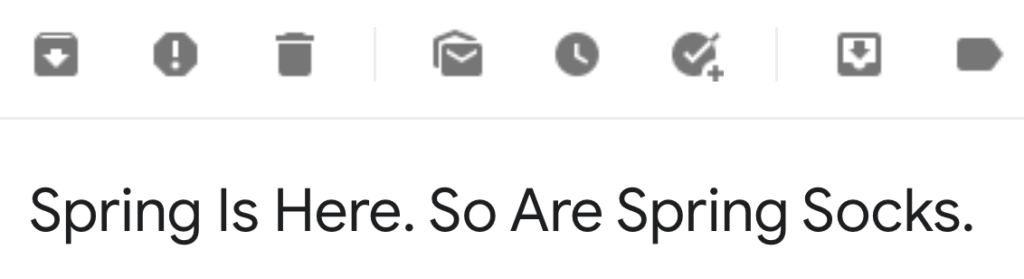 Bombas Spring Subject Line