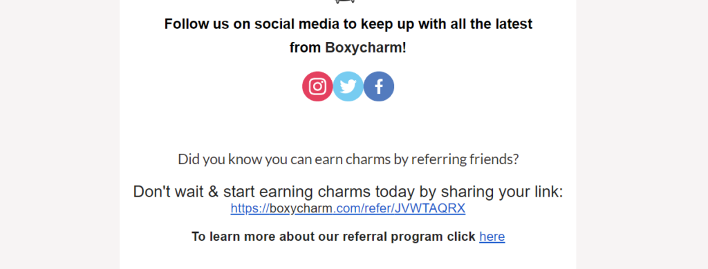 BoxyCharm Email