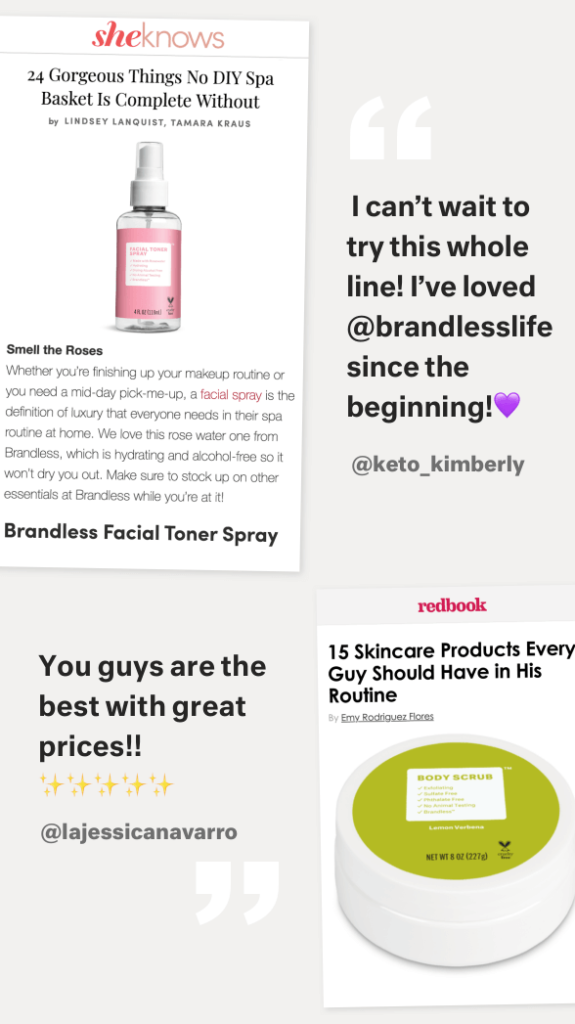 Brandless Social Proof Email