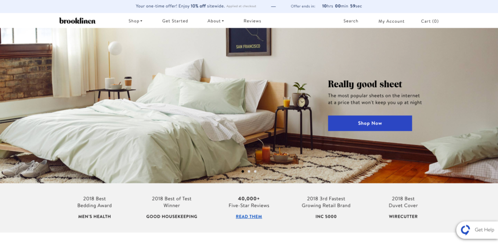 Brooklinen Copywriting Example 2