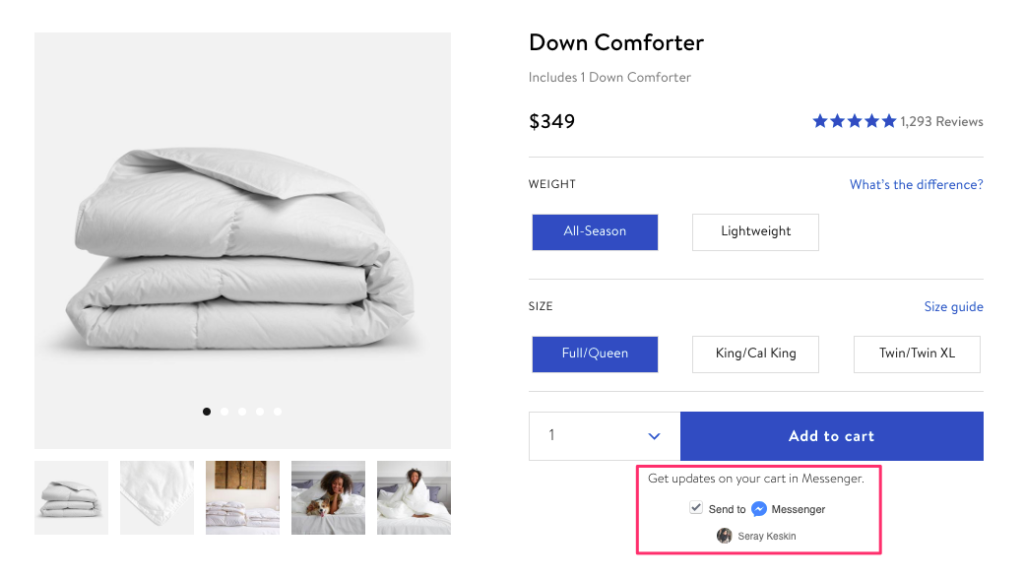 Product page design examples