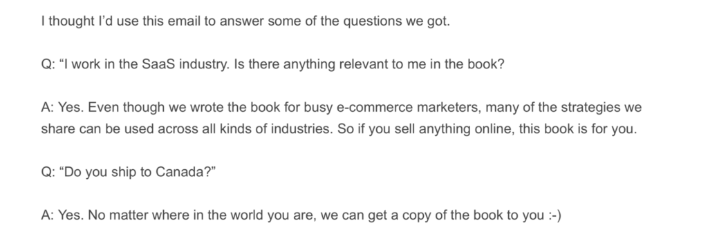 Built to Scale FAQ Email