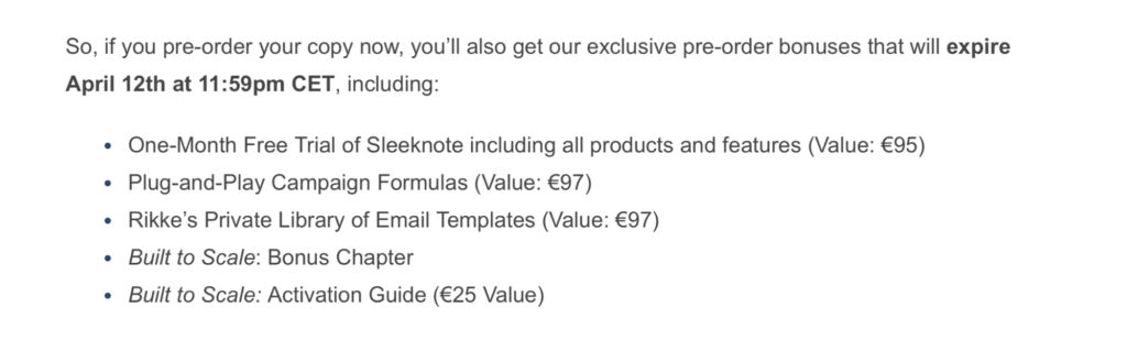 Built to Scale Pre-Launch Bonuses
