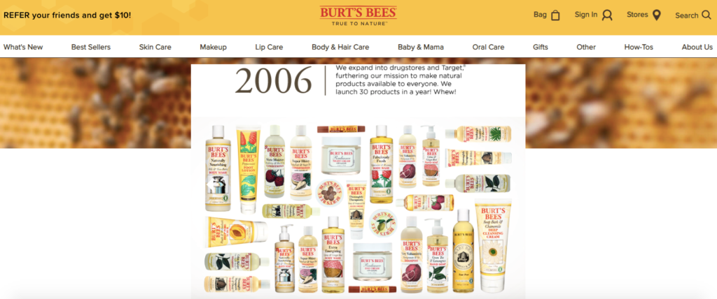 Burt’s Bees Visual Storytelling Example 3