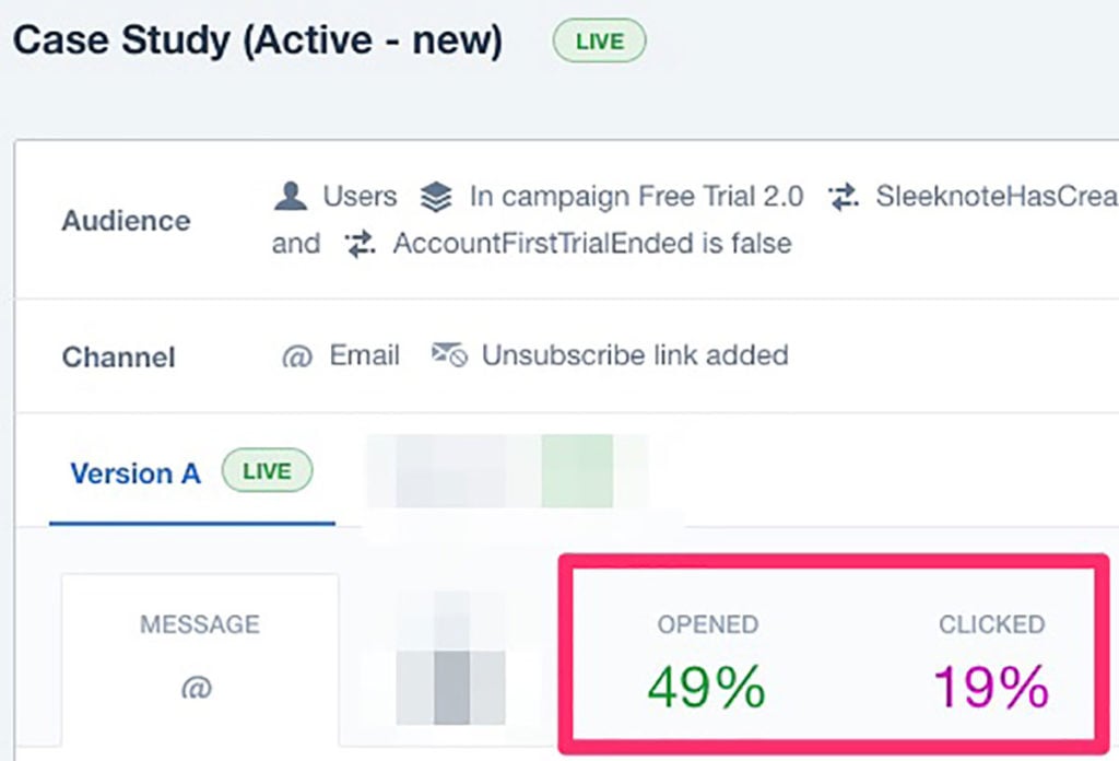 Case Study Email Sleeknote