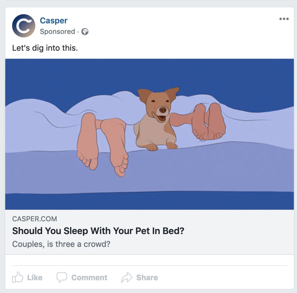 Casper Facebook Ad