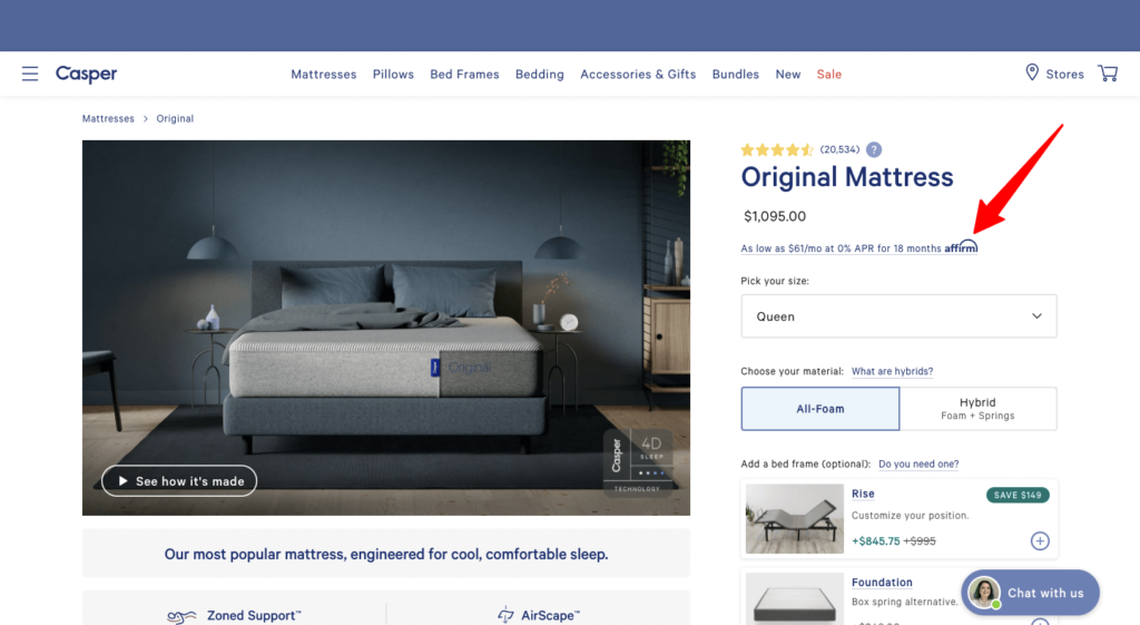 Casper-Product-Page-With-Buy-Now-Pay-Later-1024x561-1