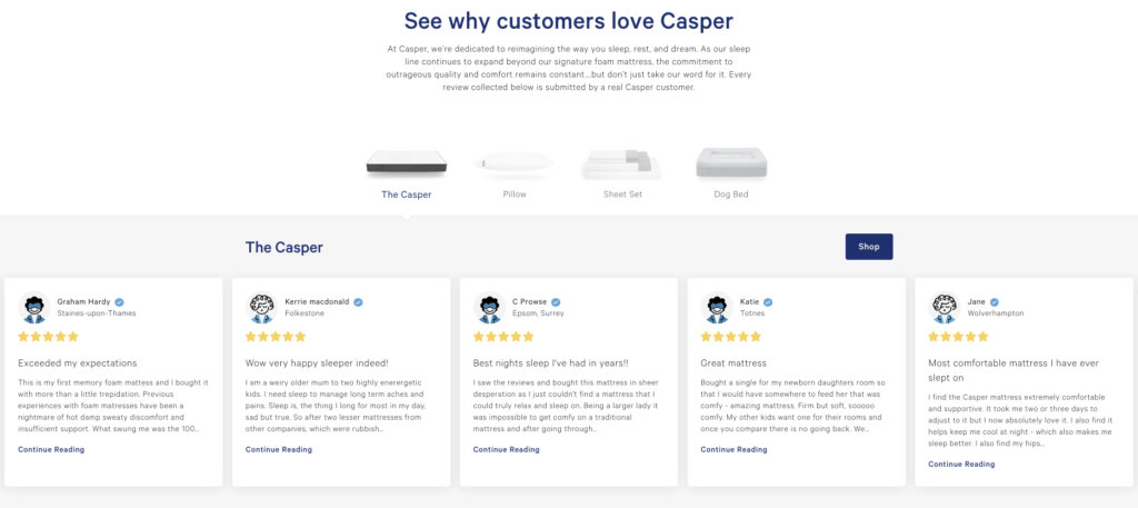 Casper Testimonials 2