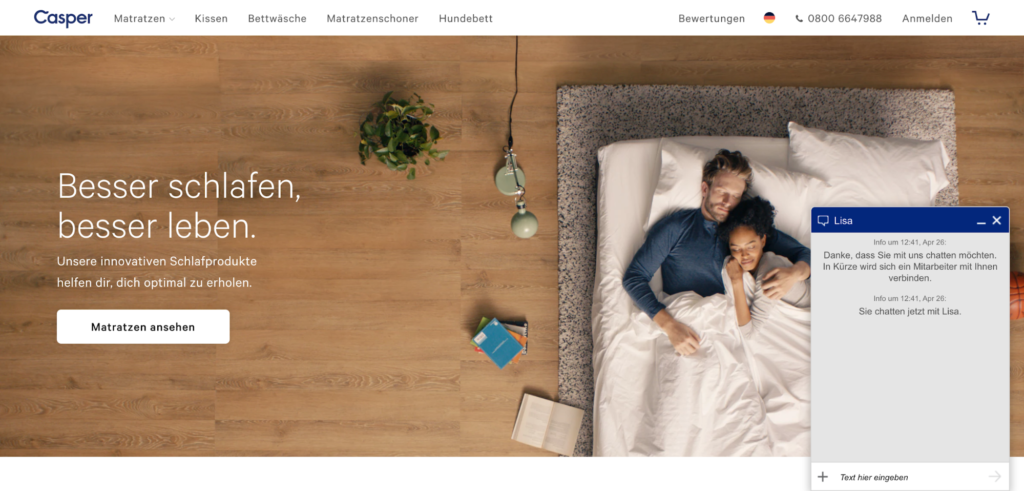 Casper_s German Landing Page