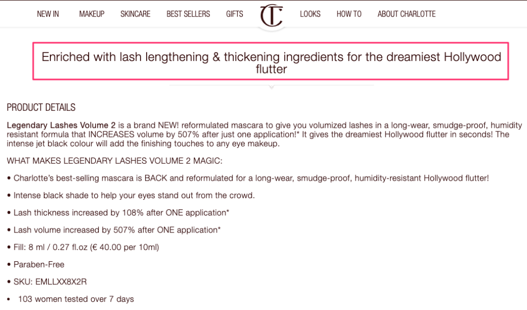 Charlotte Tilbury Product Description