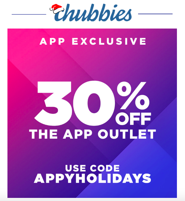 Chubbies App Sale