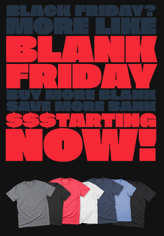 Cotton Bureau Black Friday Subject Line