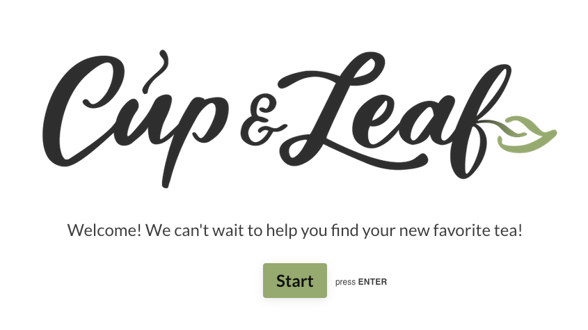 Cup and Leaf Lead Generation Quiz