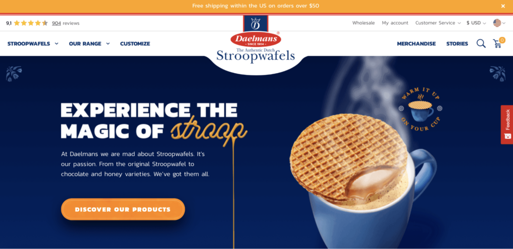 Daelmans Stroopwafels Homepage