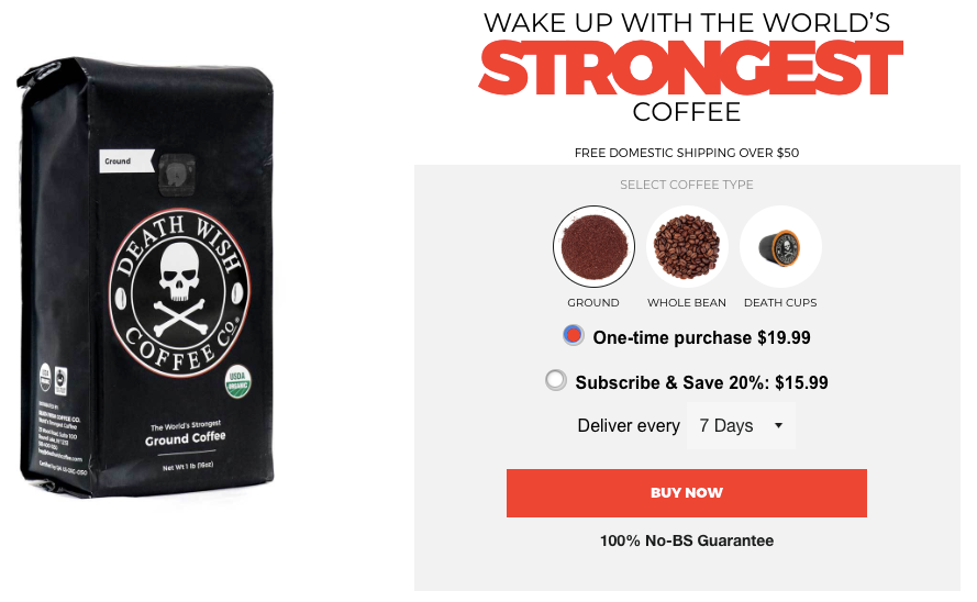 Death Wish Coffee Value Proposition