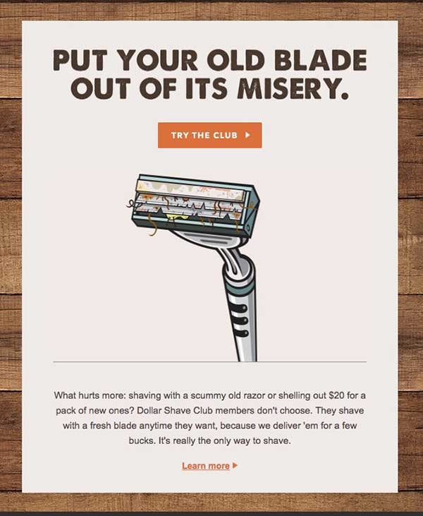 Dollar Shave Club Email