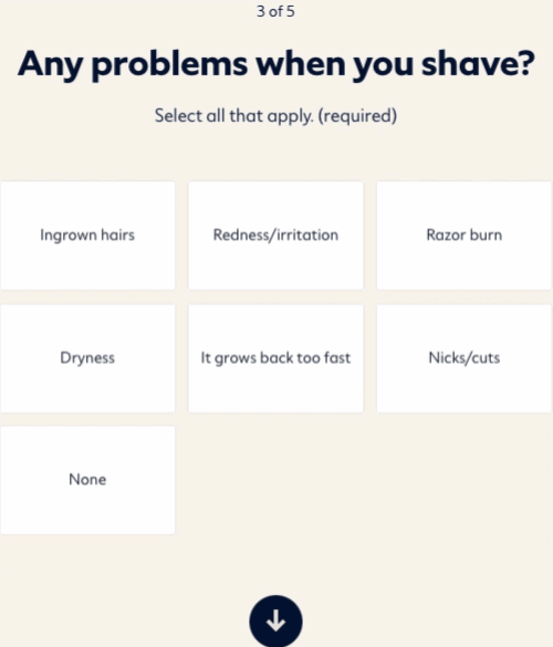 Dollar Shave Club Quiz Funnel