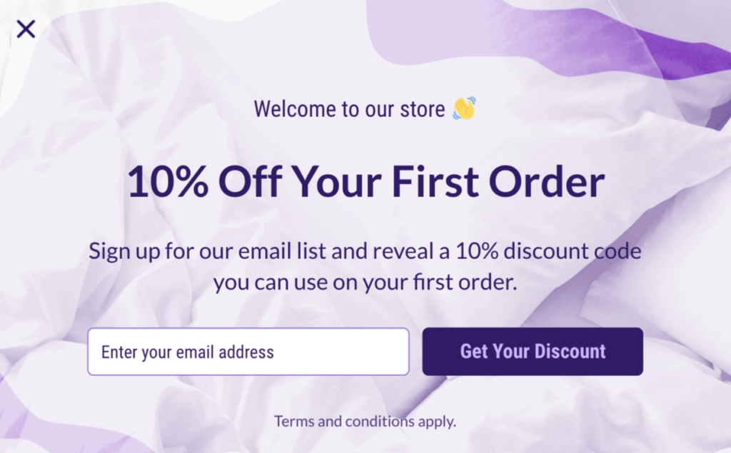 Email Popup Example