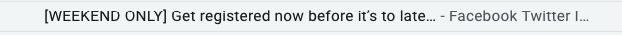 Email Subject Line Example 2