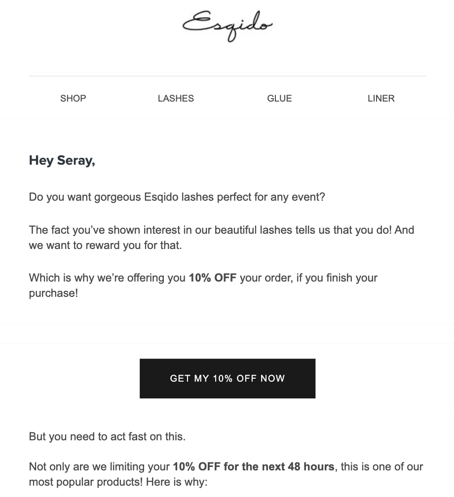 Esqido Email Example