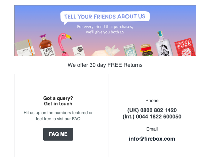 Firebox Order Confirmation Email 2