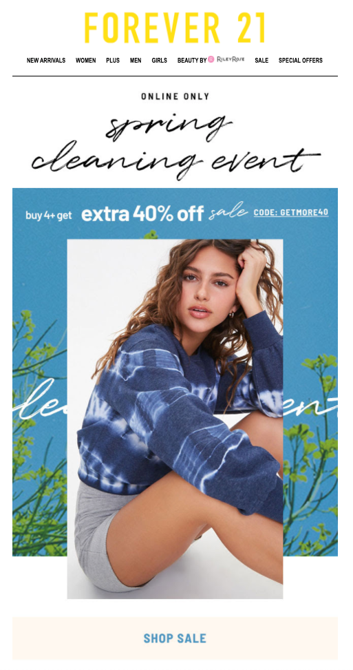 Forever 21 Spring Email