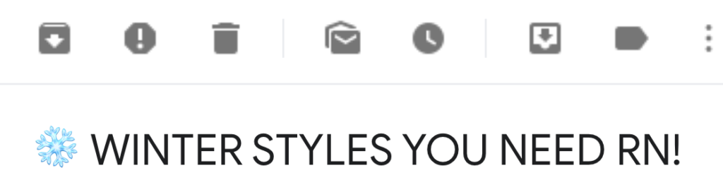 Forever 21 Subject Line