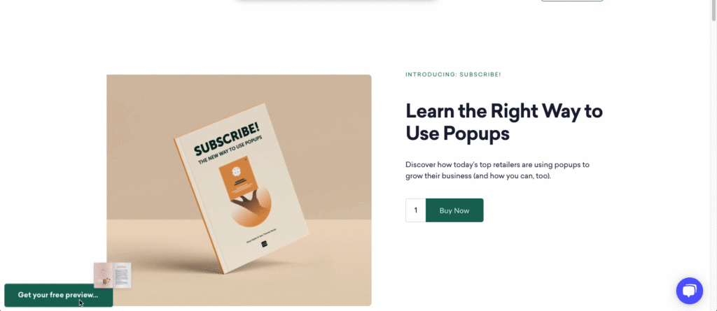Free Chapter Slide-In Popup Example