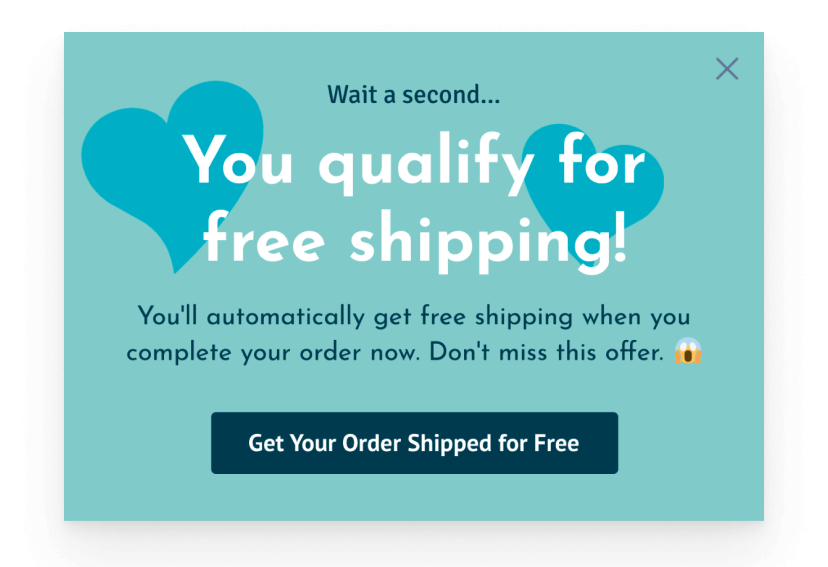 Free Shipping Abandoned Cart Exit-Intent Popup