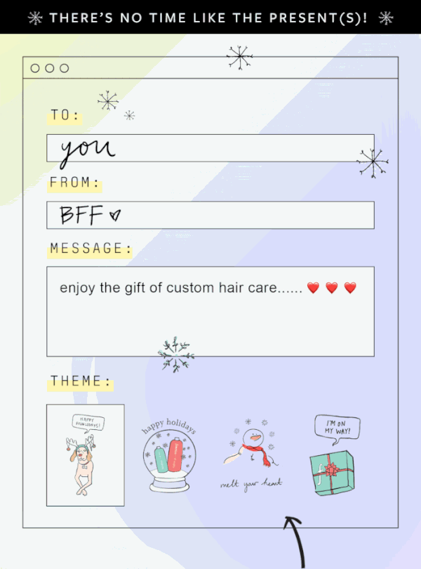 Function of Beauty Christmas Email Promoting Gift Cards