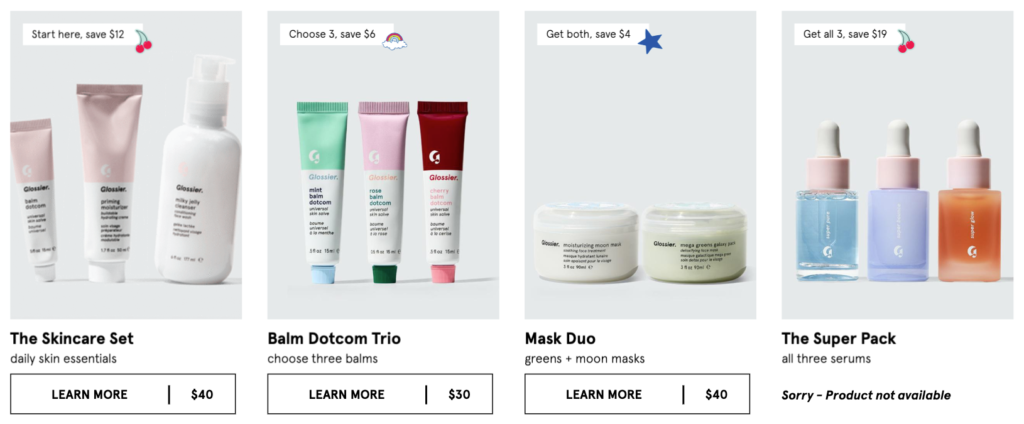 Glossier Price Savings