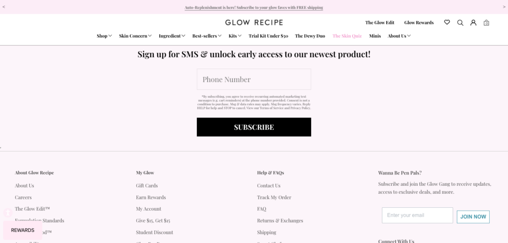 Glow Recipe Landing Page