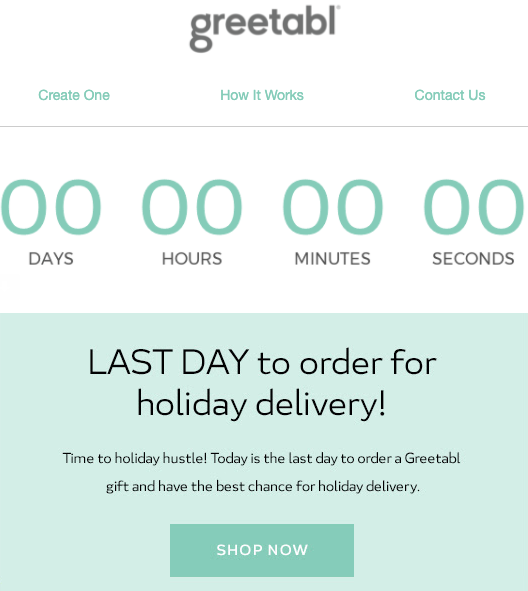 Greetabl Email Countdown Timer